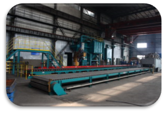 Resin sand bonded molding line
